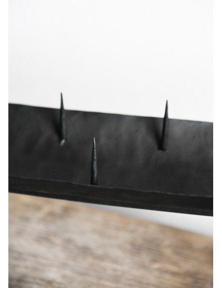 Grand bougeoir bateau viking, fer forgé