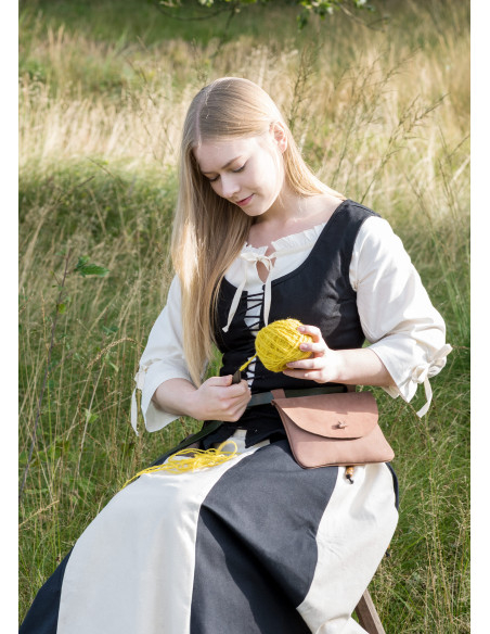 Corsage médiéval modèle Tilda en noir