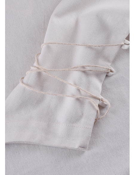 Blouse médiévale Aila en blanc naturel