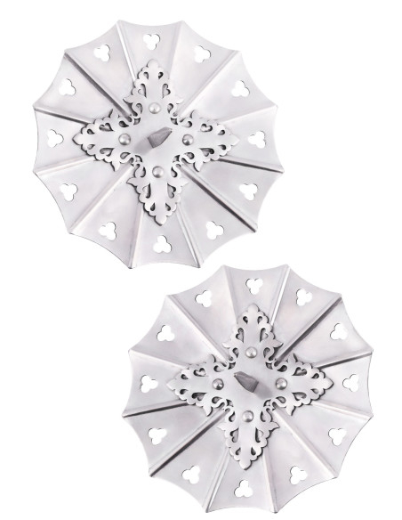 Paire de Besagues gothiques en acier,...