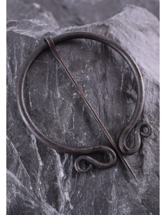 Fibule médiévale forgée à la main, conception à double... 2
