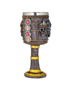 Coupe têtes vikings avec boucliers (18,5 cm.)