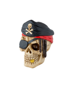 Figurine en résine Crâne de Pirate (11 cm.)
