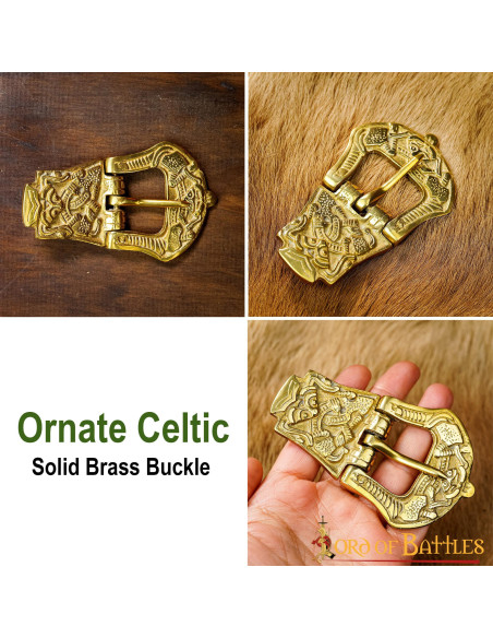 Boucle de ceinture Viking en laiton...