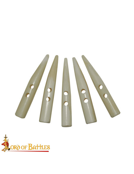 Lot de 5 boutons en os sculpté pour...