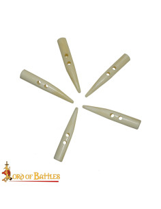 Lot de 5 boutons en os sculpté pour chemises Viking 2
