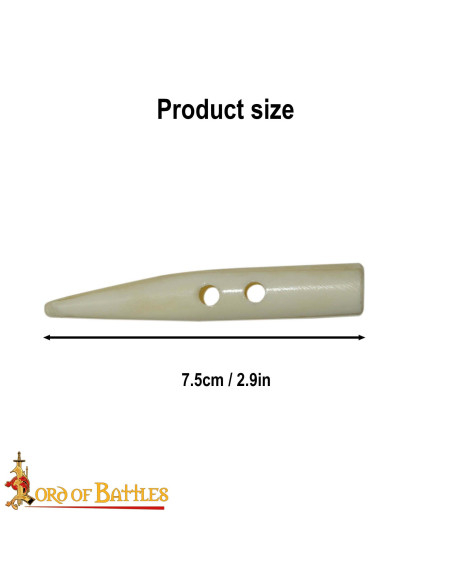 Lot de 5 boutons en os sculpté pour...