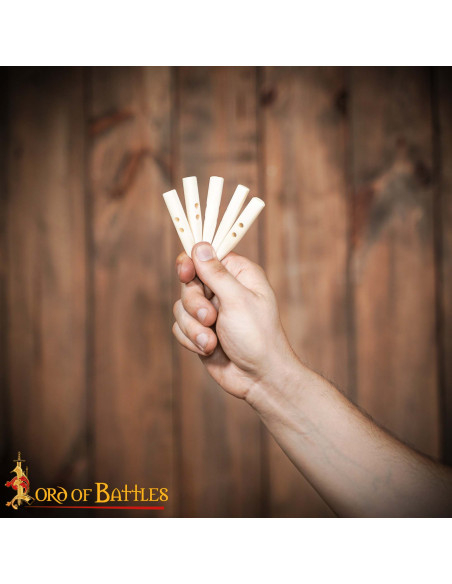 Lot de 5 boutons en os sculpté pour...