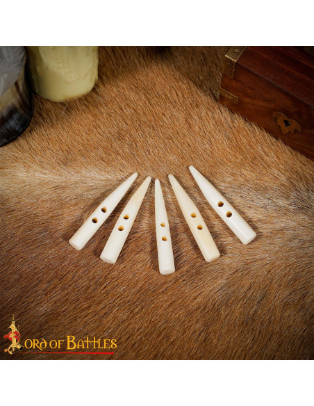 Lot de 5 boutons en os sculpté pour...