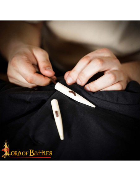 Lot de 5 boutons en os sculpté pour...