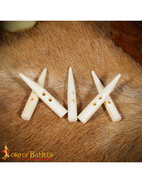 Lot de 5 boutons en os sculpté pour...