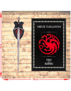 Pack de bannières + Épée du démon Targaryen de House of...