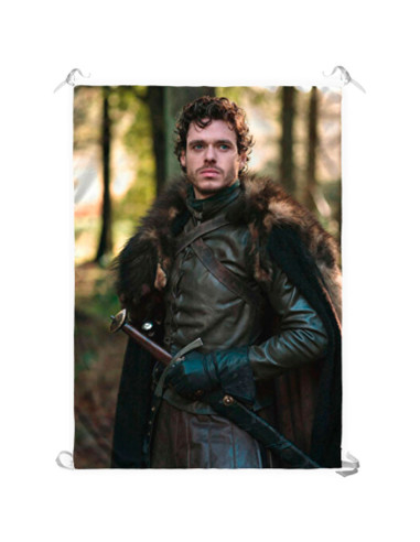 Bannière Robb Stark, Game of Thrones (70x100 cm.)
 Matériel-Satin