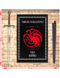 Pack bannière + Épée de Viserys Targaryen, Game of Thrones
