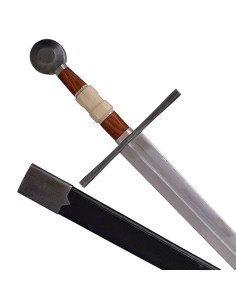 Épée de guerre médiévale européenne avec fourreau (113 cm.)