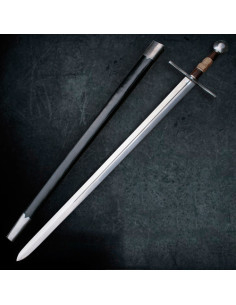 Épée de guerre médiévale européenne avec fourreau (113 cm.) 2