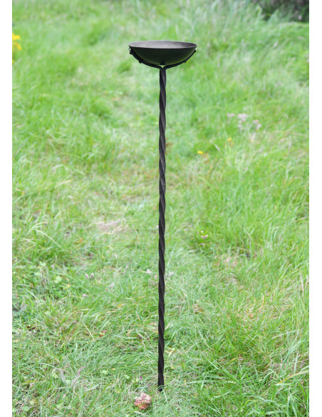 Lampe à huile Osbert en fer forgé...