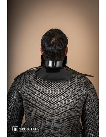 Gorgerin avec Bevor en acier doux foncé