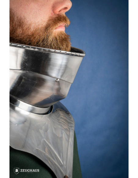 Gorgerin médiéval articulé en acier...