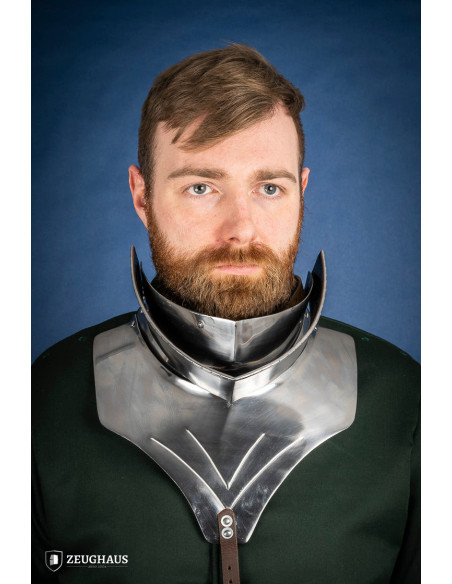 Gorgerin médiéval articulé en acier...