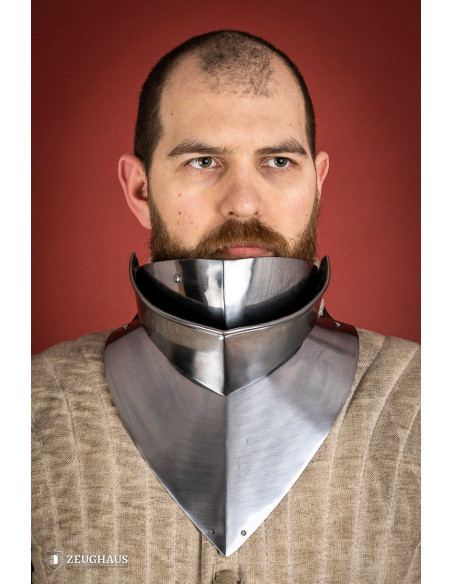 Gorgerin médiéval articulé en acier...