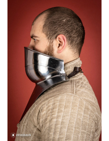 Gorgerin médiéval articulé en acier...