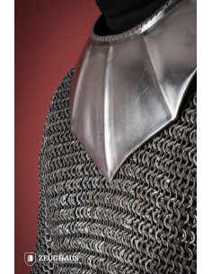 Gorgerin médiéval à écailles en acier poli 2