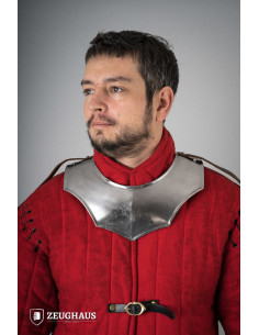 Gorgerin médiéval Avenger en acier poli