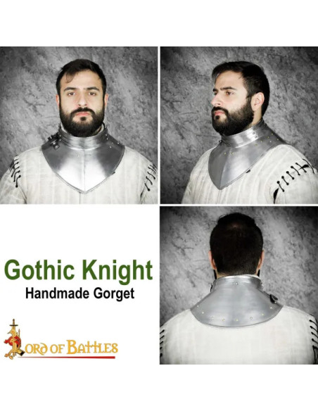 Gorgerin médiéval fin d'âge, acier doux