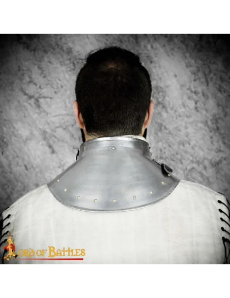 Gorgerin médiéval fin d'âge, acier doux