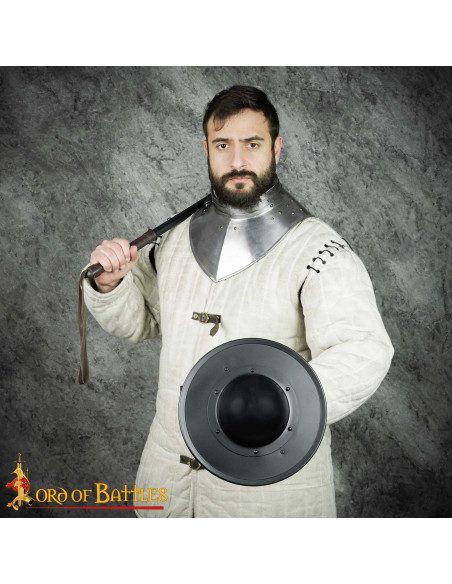 Gorgerin médiéval fin d'âge, acier doux