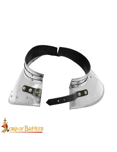 Gorgerin médiéval fin d'âge, acier doux