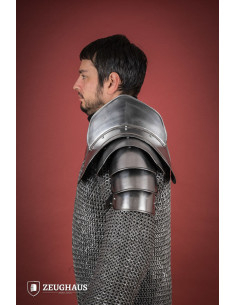 Épaulettes médiévales avec brise-épée, finition polie 2