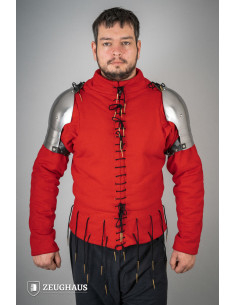 Épaulières médiévales en acier poli 14ème siècle 2