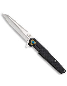 Couteau de campagne noir Albainox G10 (9,5 cm.)