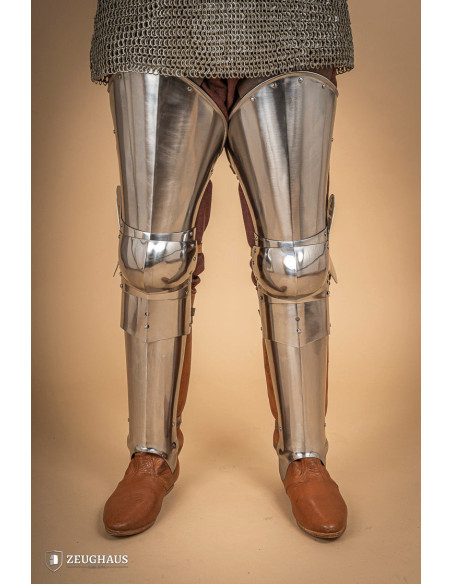 Jambes pour armure médiévale en acier...