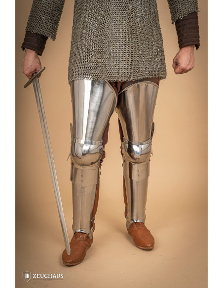 Jambes pour armure médiévale en acier...