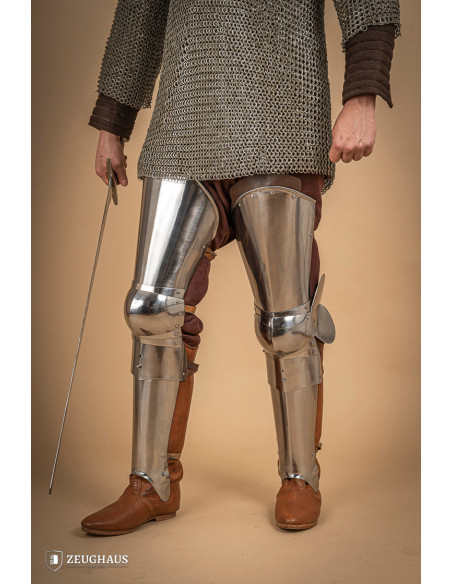 Jambes pour armure médiévale en acier...