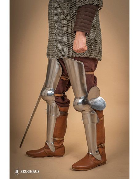 Jambes pour armure médiévale en acier...