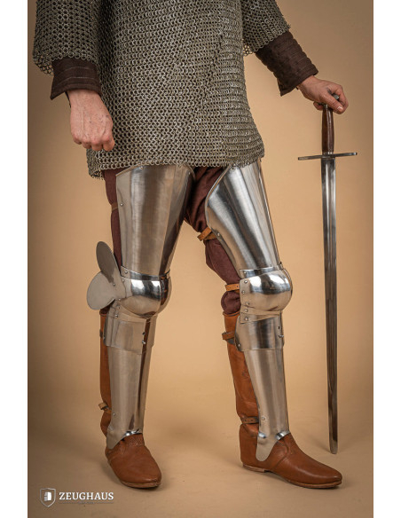 Jambes pour armure médiévale en acier...