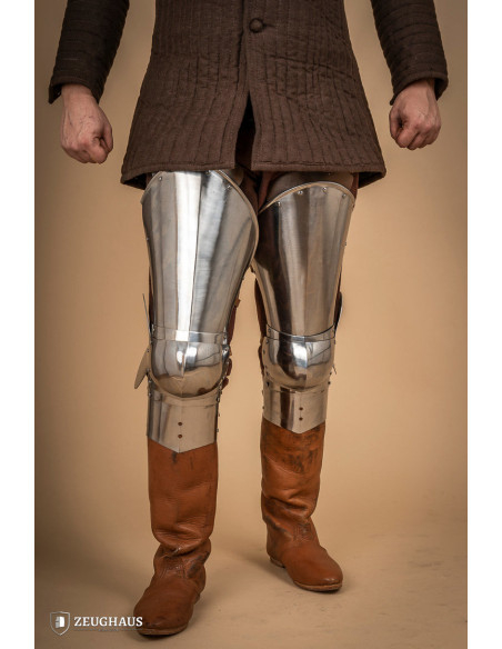 Jambes pour armure médiévale en acier...