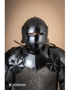 Casque allemand Sallet en acier bruni, XVe siècle 2