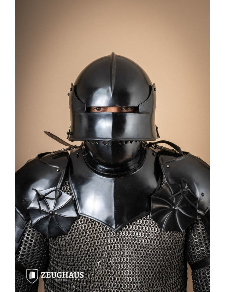 Casque allemand Sallet en acier...