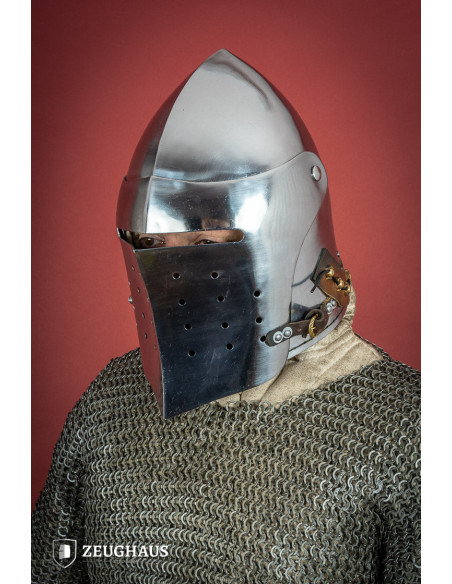 Bassin médiéval avec visière pleine,...