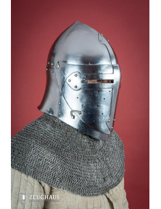 Casque Templier Pain de Sucre avec visière, finition polie 2
