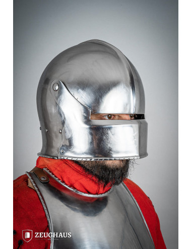 Casque Renaissance suisse de type Sallet, finition polie