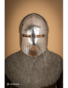 Casque Spangenhelm avec visière (2 mm.)