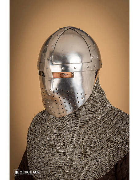 Casque Spangenhelm avec visière (2 mm.)