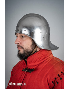 Casque ouvert de type Sallet, finition polie (1,6 mm.)