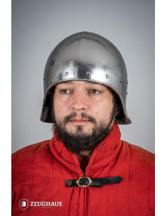 Casque ouvert de type Sallet, finition polie (1,6 mm.) 2